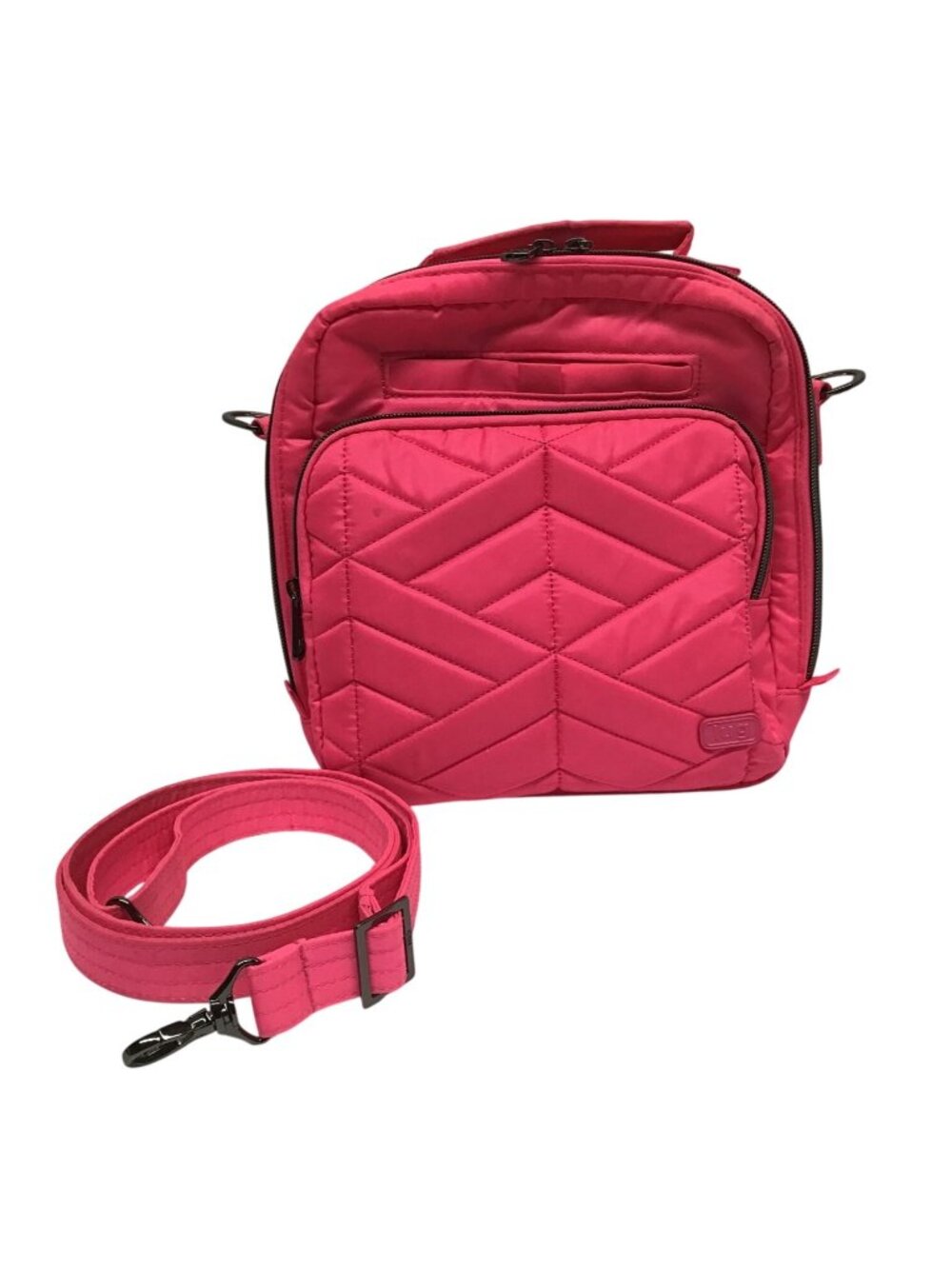 Lug Ranger Hot Pink Quilted Crossbody Bag Removeable Adjustable Strap